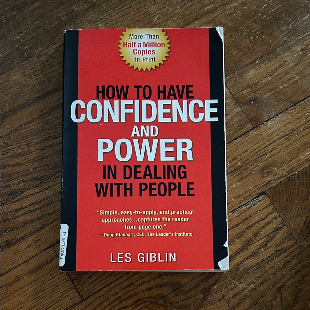 Red 'How to Have Confidence and Power' Book by Les Giblin